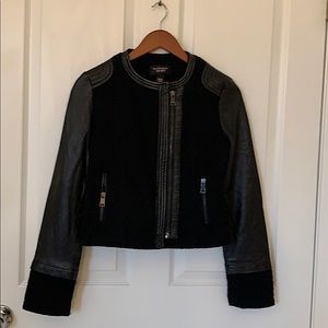 Victoria Secret Tweed Leather Jacket